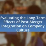 Evaluating the Long-Term Effects of Post-Merger Integration on Company Culture