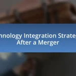 Technology Integration Strategies After a Merger