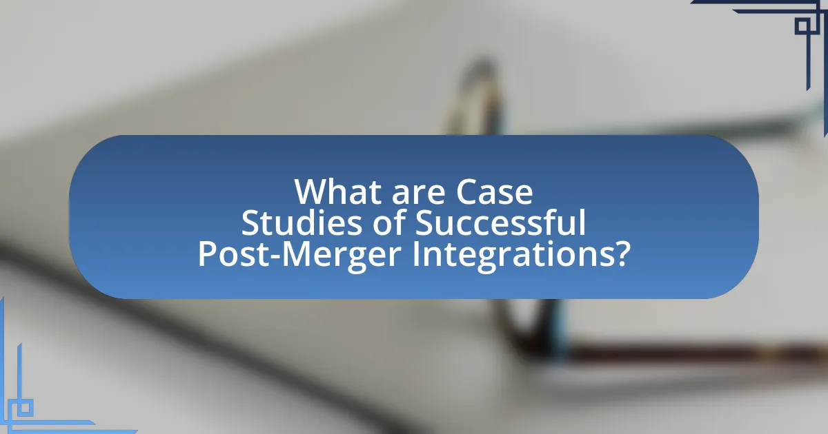 What are Case Studies of Successful Post-Merger Integrations?