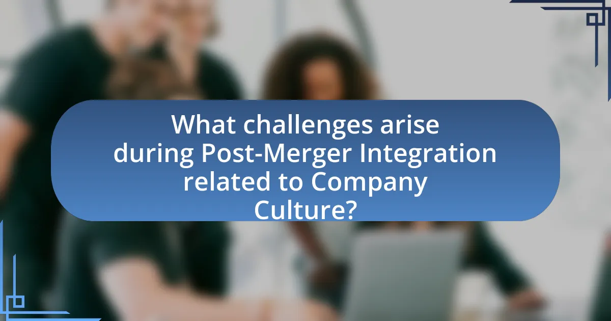 What challenges arise during Post-Merger Integration related to Company Culture?